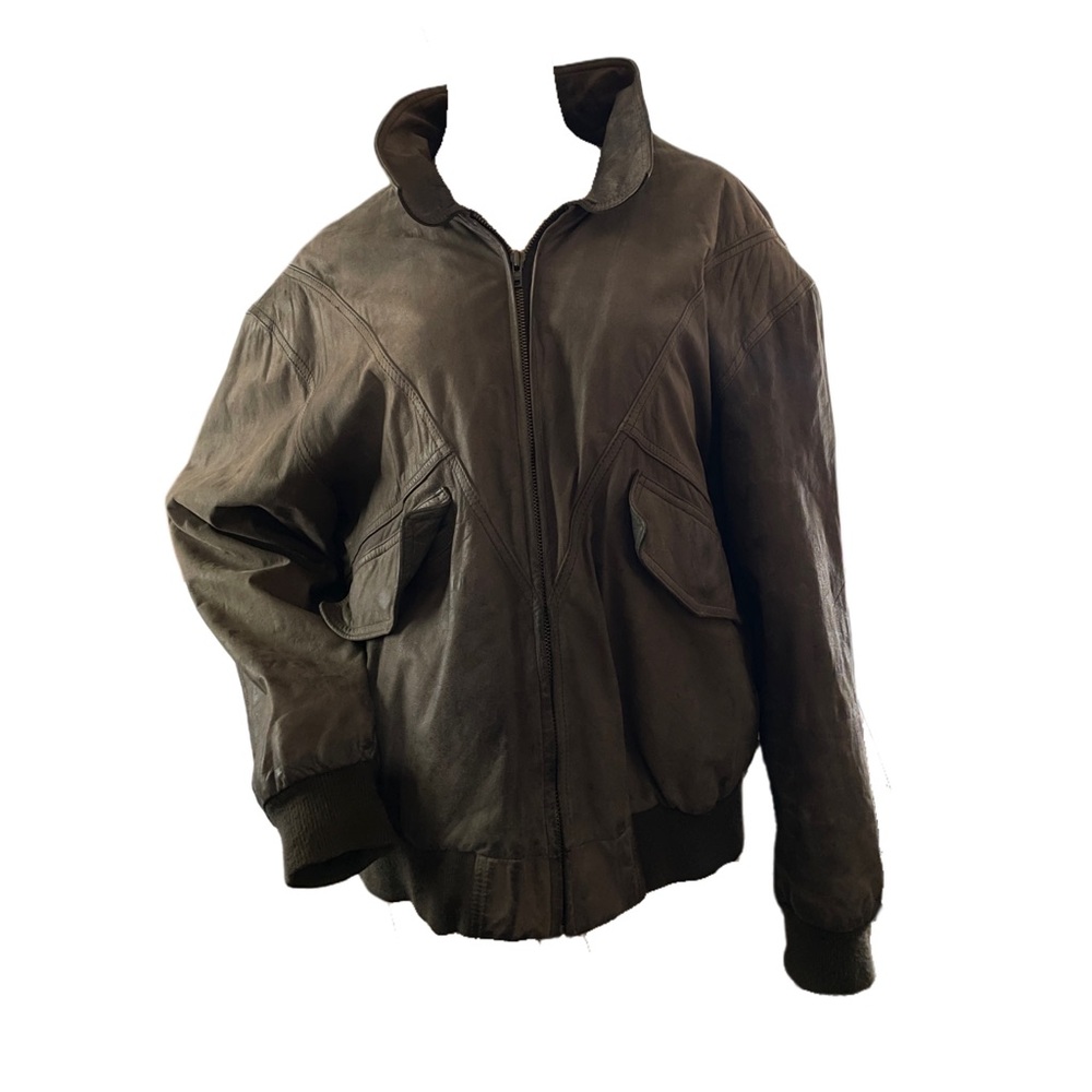 Hill & Archer Vintage Leather Zip Jacket